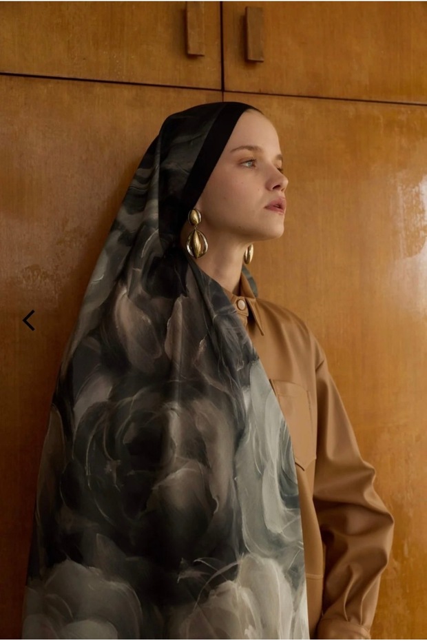 Winter Bloom Bambu Kraş Şal İpekhan - 1