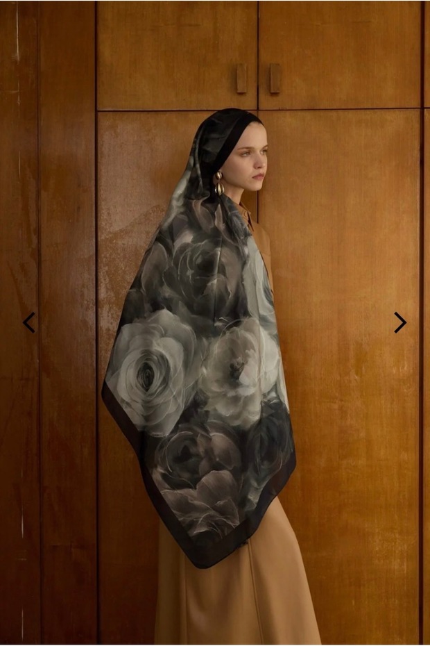 Winter Bloom Bambu Kraş Şal İpekhan - 2