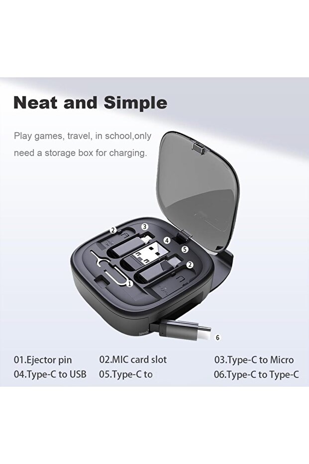 طقم محول كابل شحن متعدد الأنواع 3 في 1 - 2
