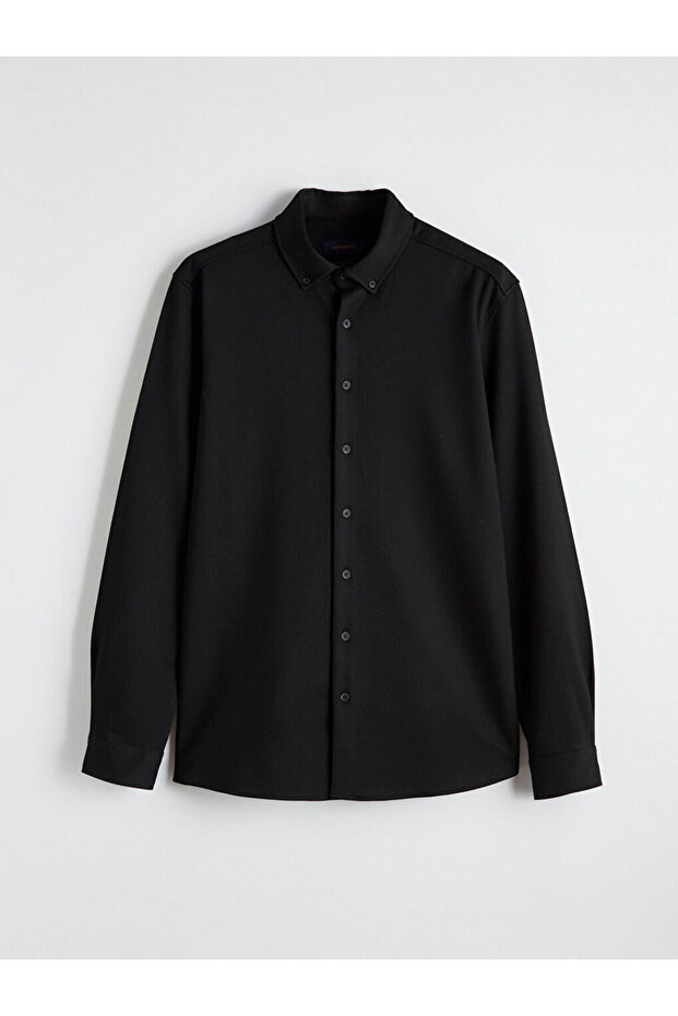 Southblueblack Slim Fit Linen Blend Men's Shirt