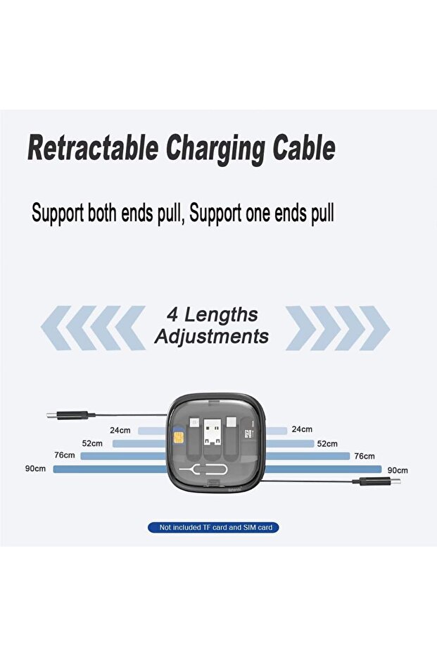 طقم محول كابل شحن متعدد الأنواع 3 في 1 - 4
