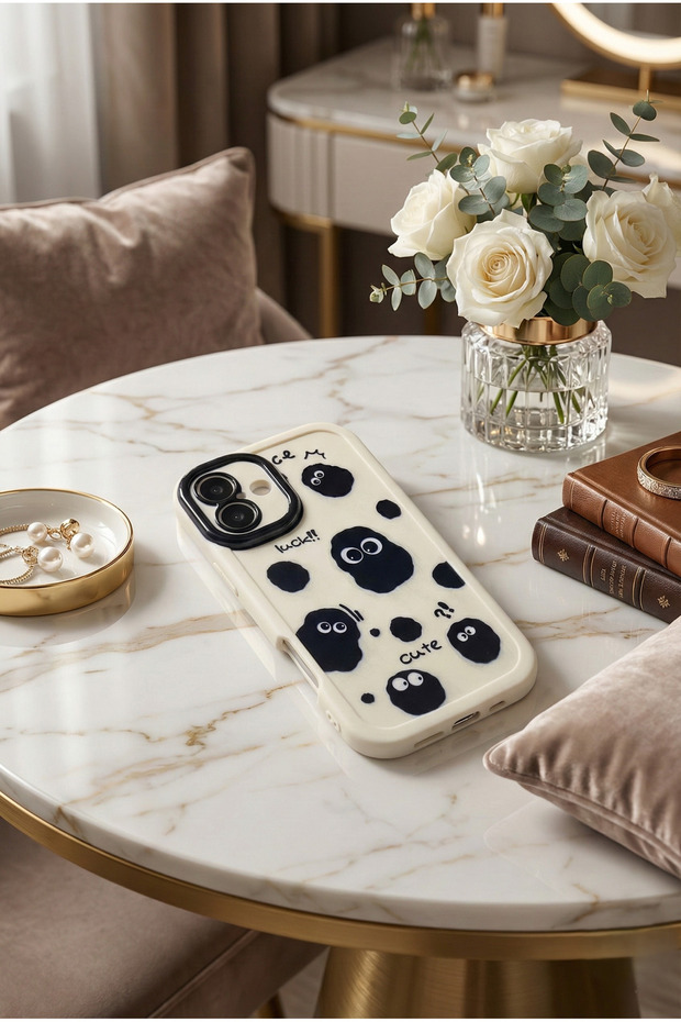 iPhone 16 Plus Compatible 3D Character Cat Pattern Shockproof Case with Camera Protection Frame - 5