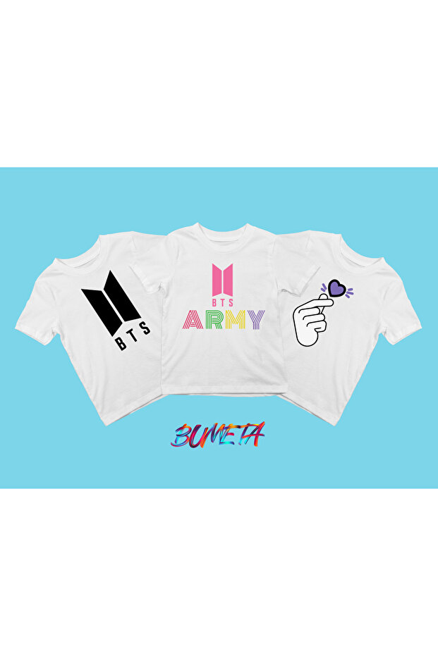 Bts Army K-Pop Printed Kids T-Shirt Set of 3