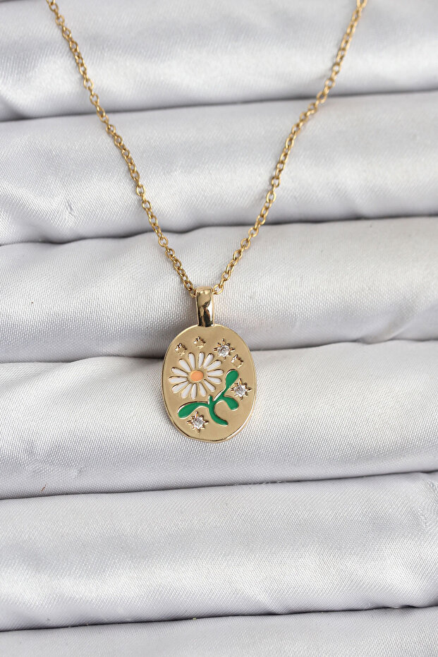 Chain Daisy Figured Women's Necklace - Ebj251219W38758