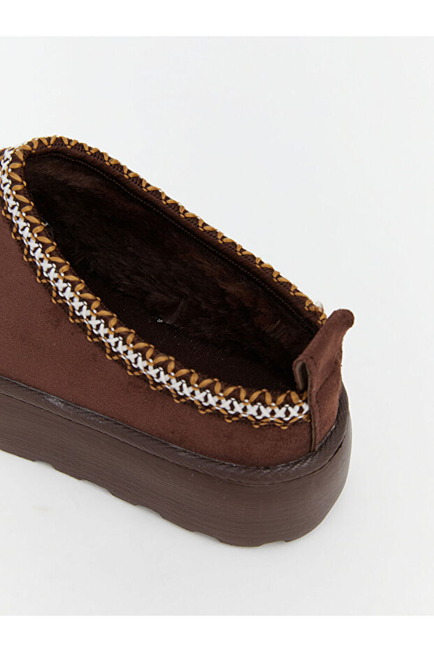 Brown Suede Look Women's Home Shoes