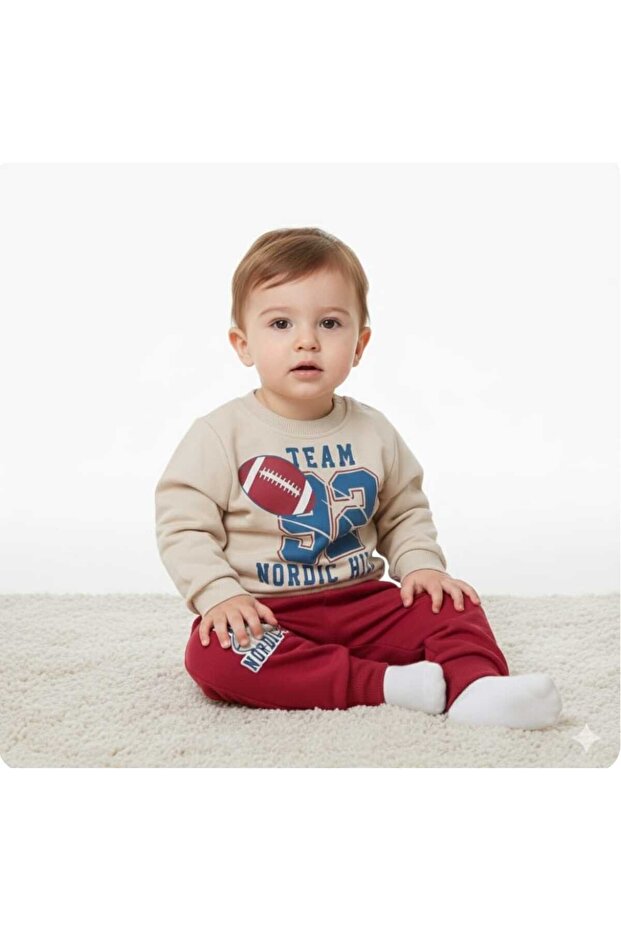 Baby Boy 100% Cotton Interlock Nordic Hill Printed 2-Piece Set