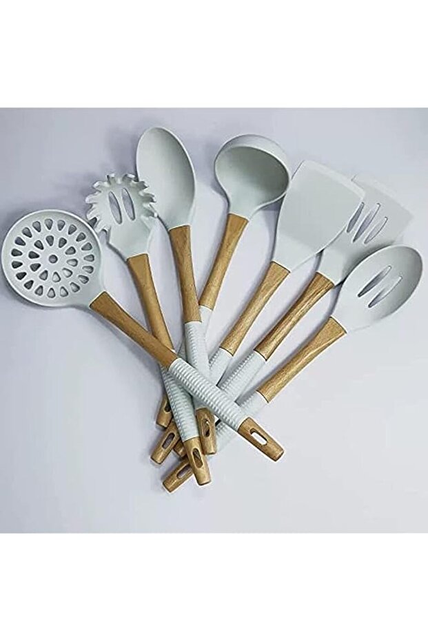 Cooking Kitchen Wooden Utensils Tool for Nonstick Cookware