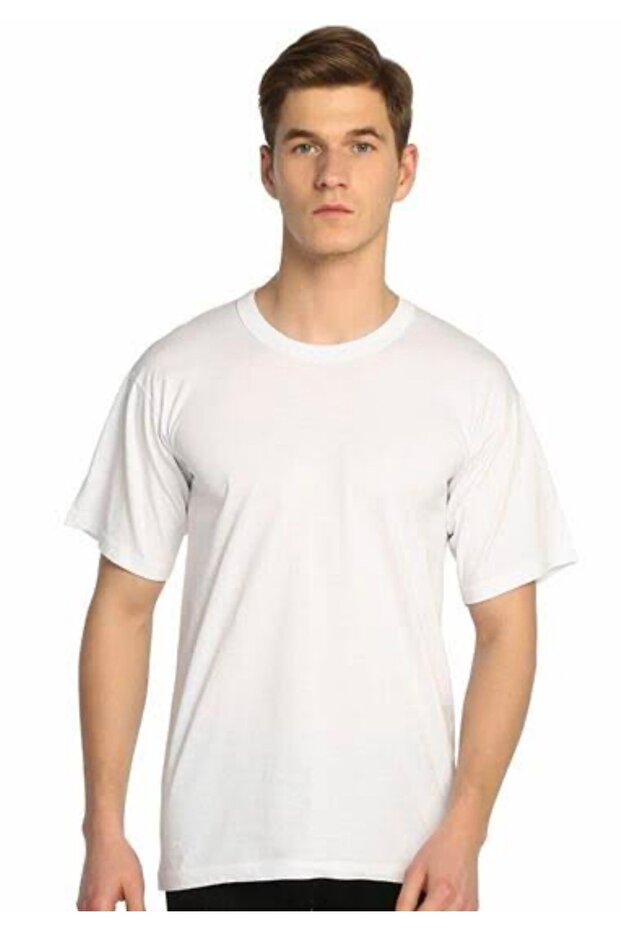 قميص داخلي رجالي بياقة دائرية، طقم من 3 قطع - 3