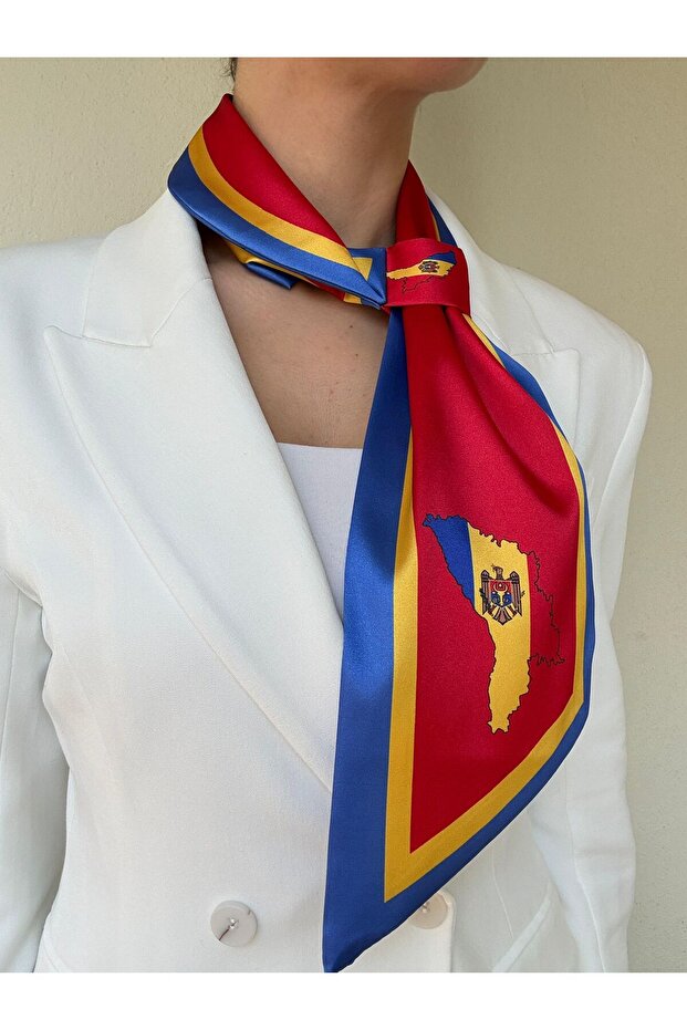وشاح ربطة عنق منقوش عليه علم رومانيا - 2