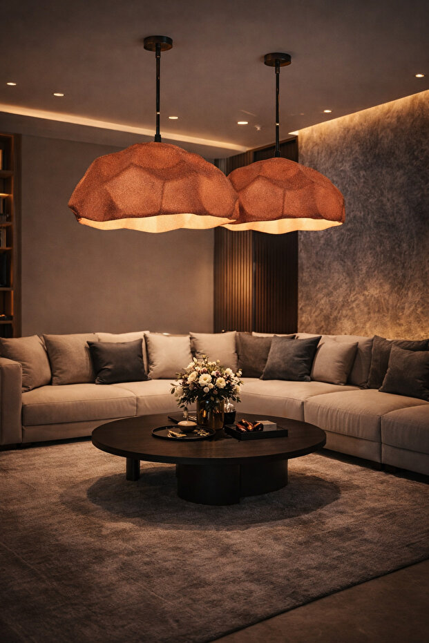 Modern Bohemian Hanging Light with Pearl Design