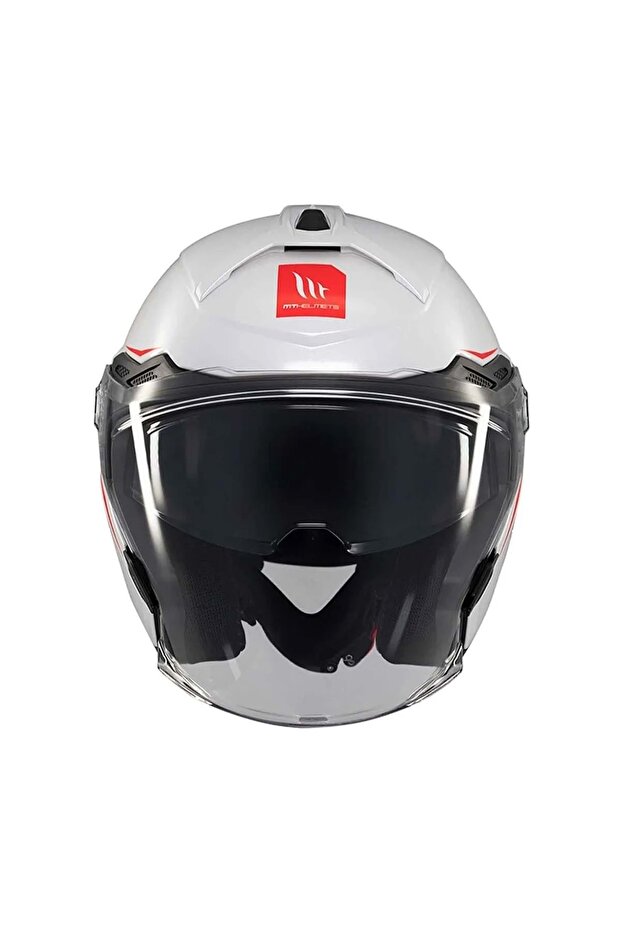 MT Cosmo Sv Solid A0 Parlak Beyaz Açık Kask - 5