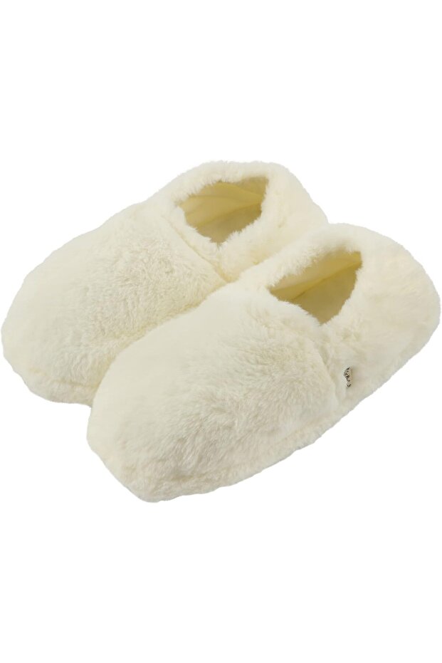 Heatable Slippers Ivory Plush SPA