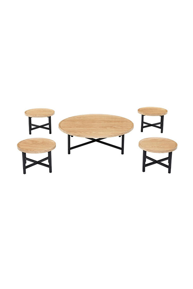 Elegant round tea table set - 2
