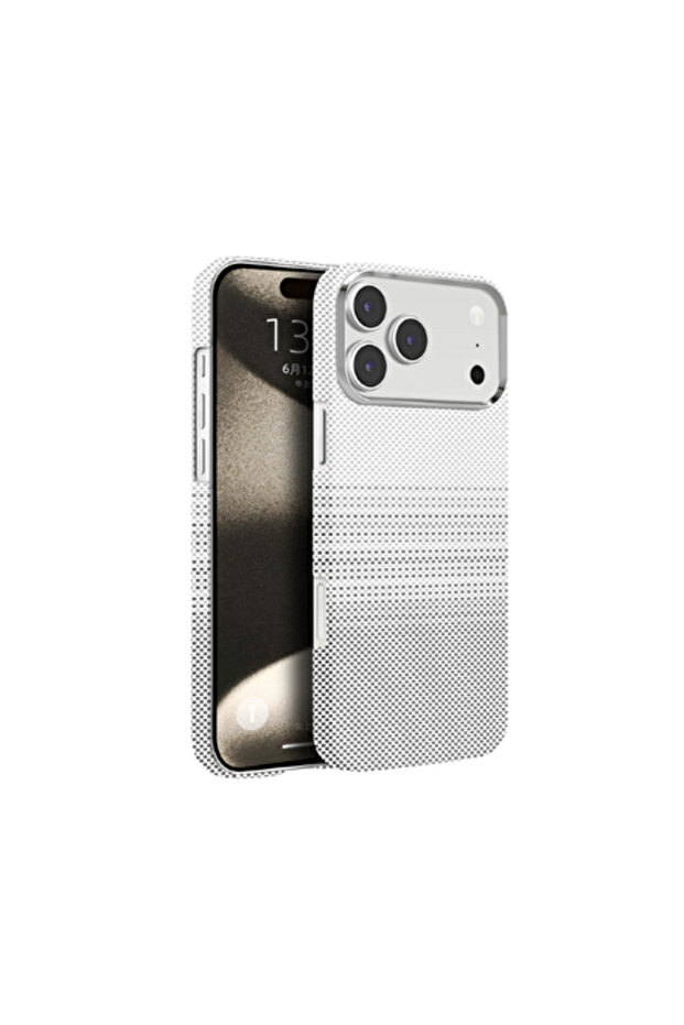 WEB'E ÖZEL Knit iPhone 17 Pro Max Kevlar Series Case White