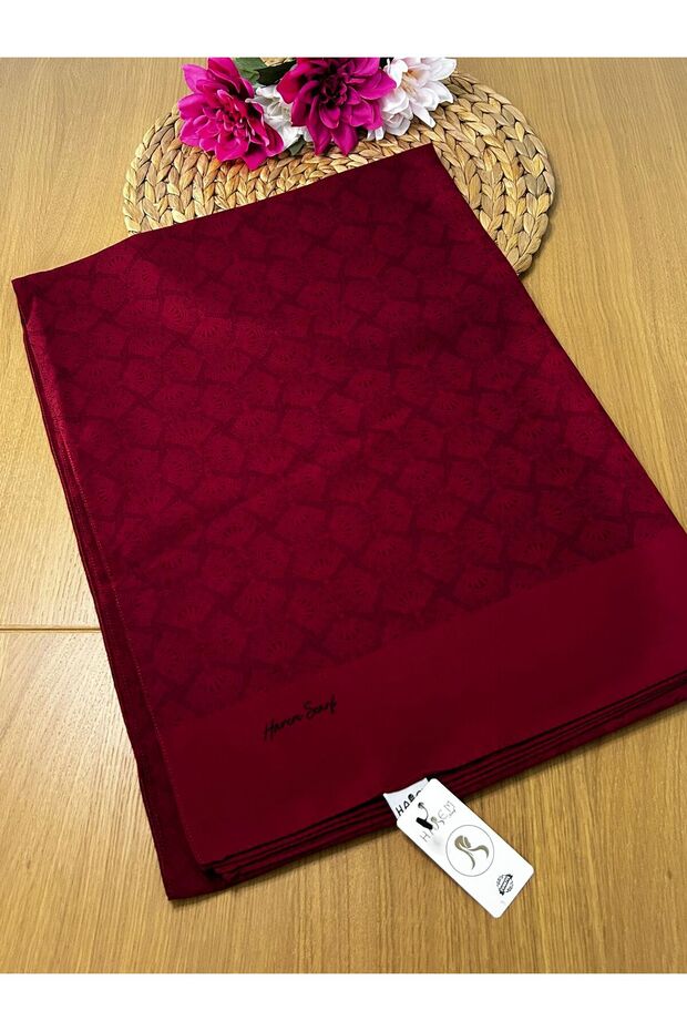 Gold Sahra Shawl Burgundy
