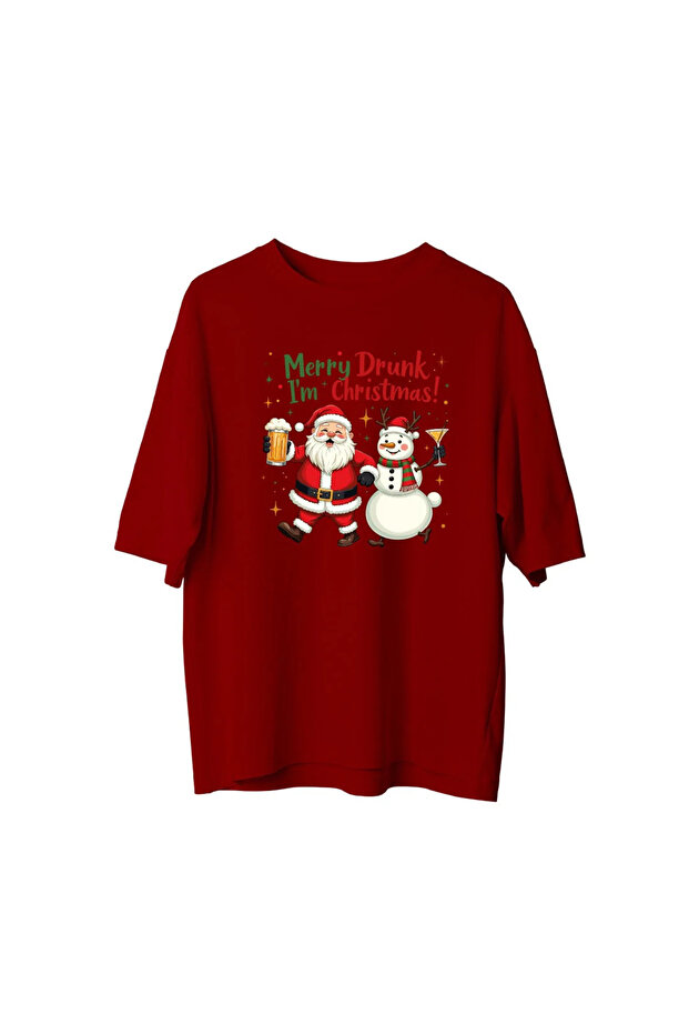 Merry Drunk I'M Christmas - Oversized T-Shirt