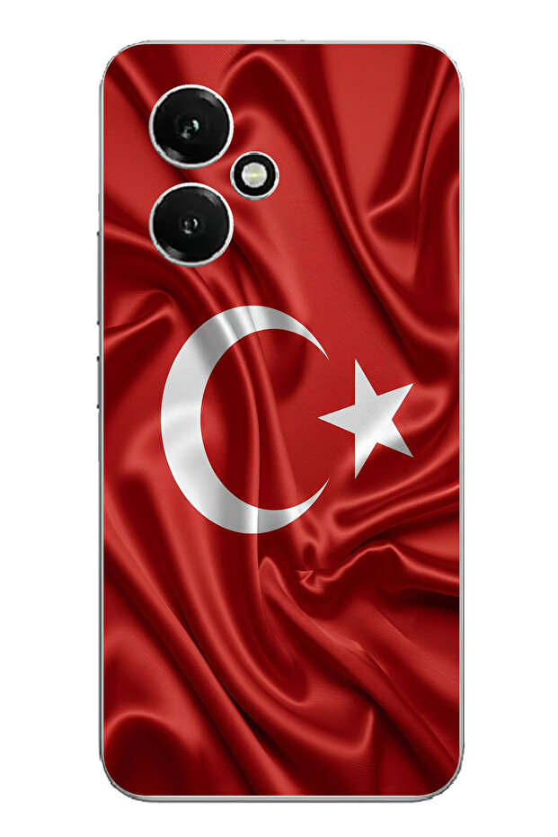 حافظة سيليكون متوافقة مع علم تركيا مطبوع لهاتف Honor 400 - 1