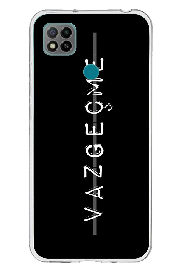 حافظة سيليكون مطبوع متوافقة مع هاتف Redmi 9C / 10A مع كتابة Vazgeçme - 1