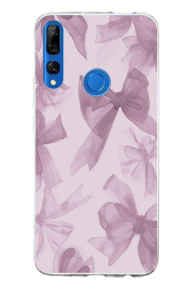 حافظة سيليكون متوافقة مع هاتف Honor 9X باللون البنفسجي مطبوع - 1