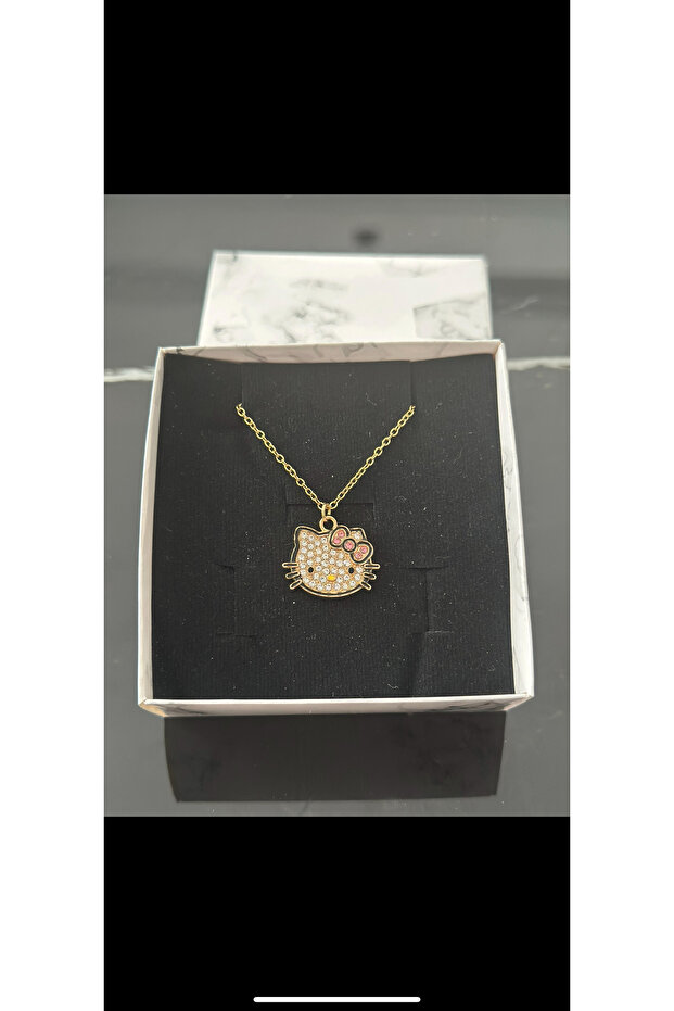 Hello Kitty Çelik Kolye - 1