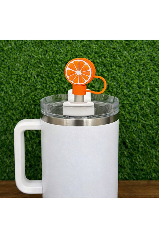 Silicone Straw Stopper Cap Dustproof Cover Shaped Straw Head for Stnly Quencher Thermos