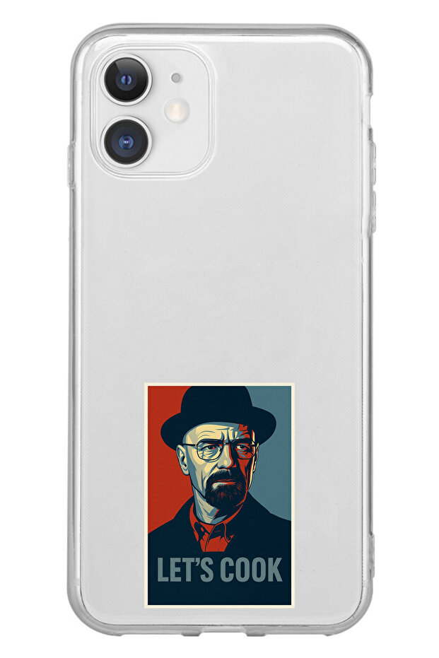 حافظة سيليكون متوافقة مع هاتف iPhone 11 Lets Cook Banner مطبوع - 1