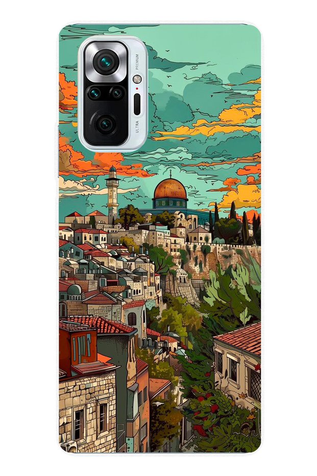 Redmi Note 10 Pro Compatible Free Palestine and Dome of the Rock Printed Silicone Case