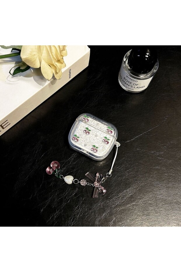 إيربودز 3. حافظة سماعات أذن متوافقة مع نمط الكرز اللامع من نيسيل مع مشبك كرز - 6