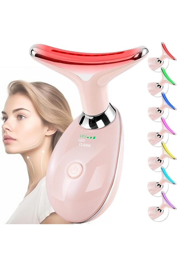 Face Massager Against Wrinkles, Face Beauty Device with 3 Modes, 45°C V Face Beauty Meter Face Devi