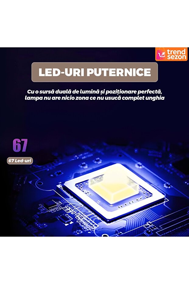 Elegant Black Nail Lamp with Quick-Drying Function - 6