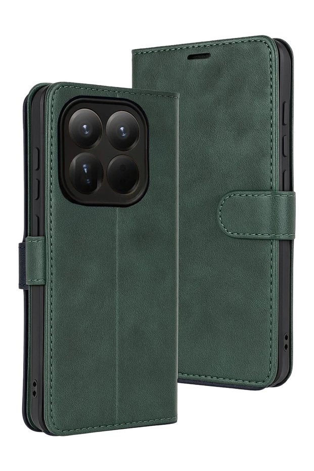 Xiaomi Mi 15t Compatible Leather Case with Camera Protection Cover, Stand and Card Holder