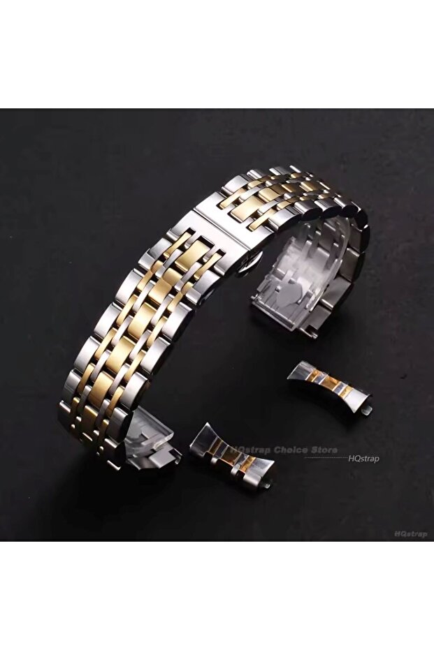 20mm Diameter Curved End Double Color Steel Watch Band