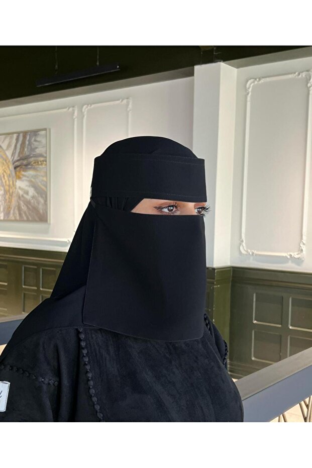 نقاب ربع مايل مبطن حرير مقاس 7 انش