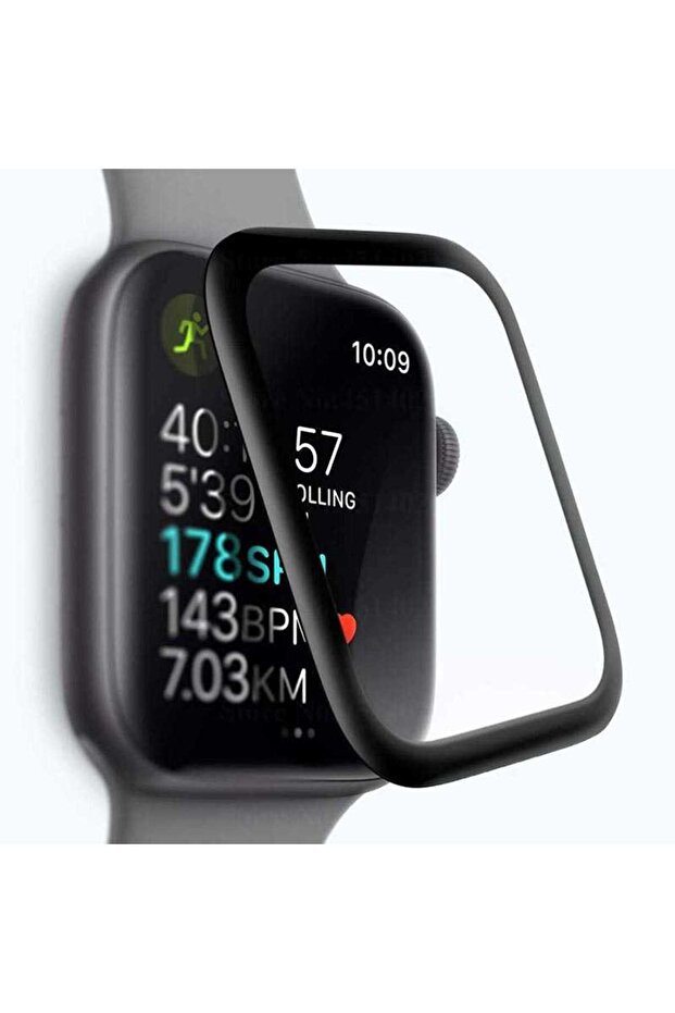 واقي شاشة زجاجي لاصق بالكامل ثلاثي الأبعاد مقاس 38 ملم من CPPL - أسود - 1