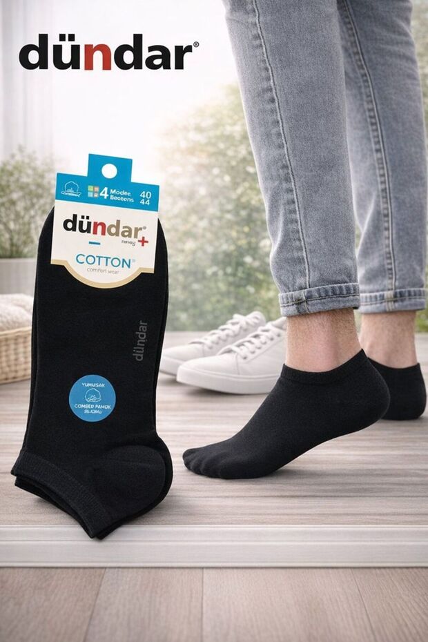 جوارب قطنية للرجال من Plus خياطة مخفية مكونة من 4 قطع