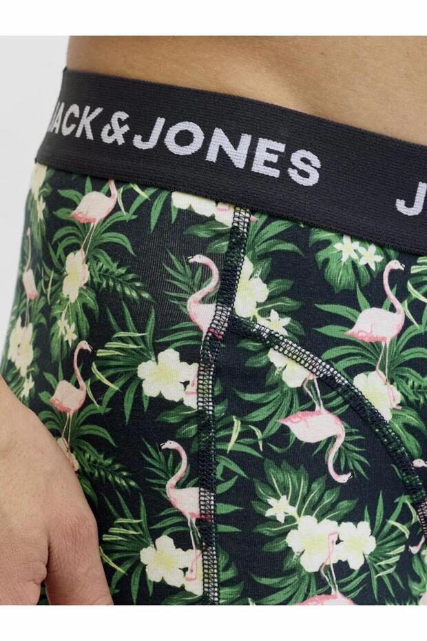 Jack Jones Flamıngı Flower 3 Pack Men's Boxer 12291169 - 4