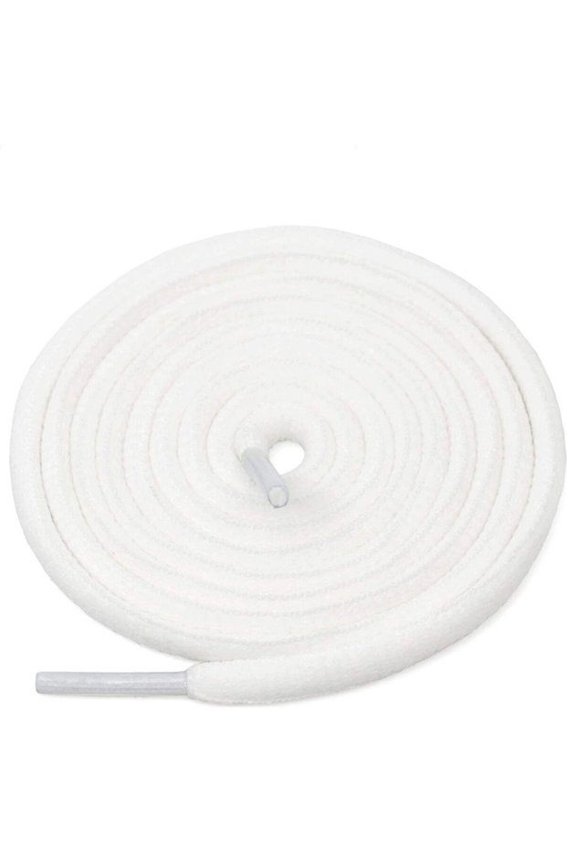 120 cm White Oval Shoelaces - Replacement Laces for Sports Shoes and Sneakers Soft and Lightweight