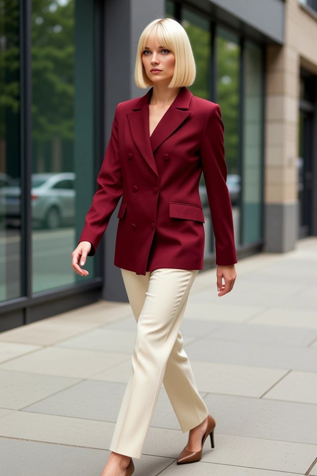Women's Regular Jacket Collar Long Sleeve Standard Fit Woven Blazer Coat Functional Durable