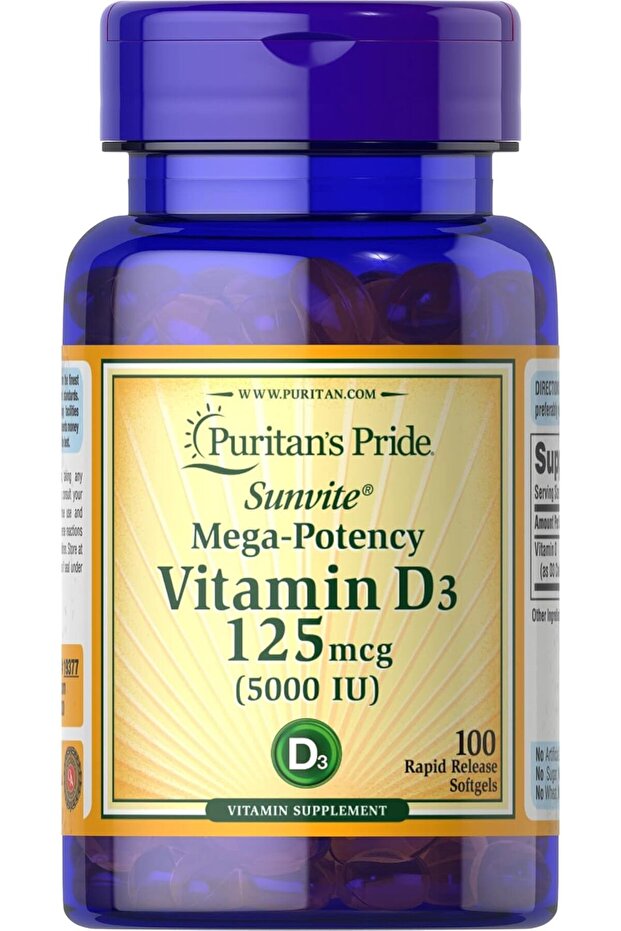 Vitamin D3, 5000 IU, 100 Count
