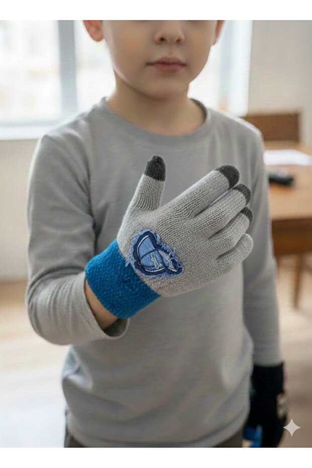 Ki̇tti̇ 25240-07 Boys' Knitted Tricot Gloves 9-12 Years