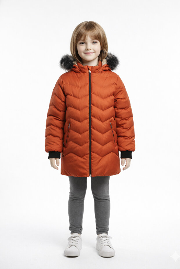Plush Hooded Fur Coat