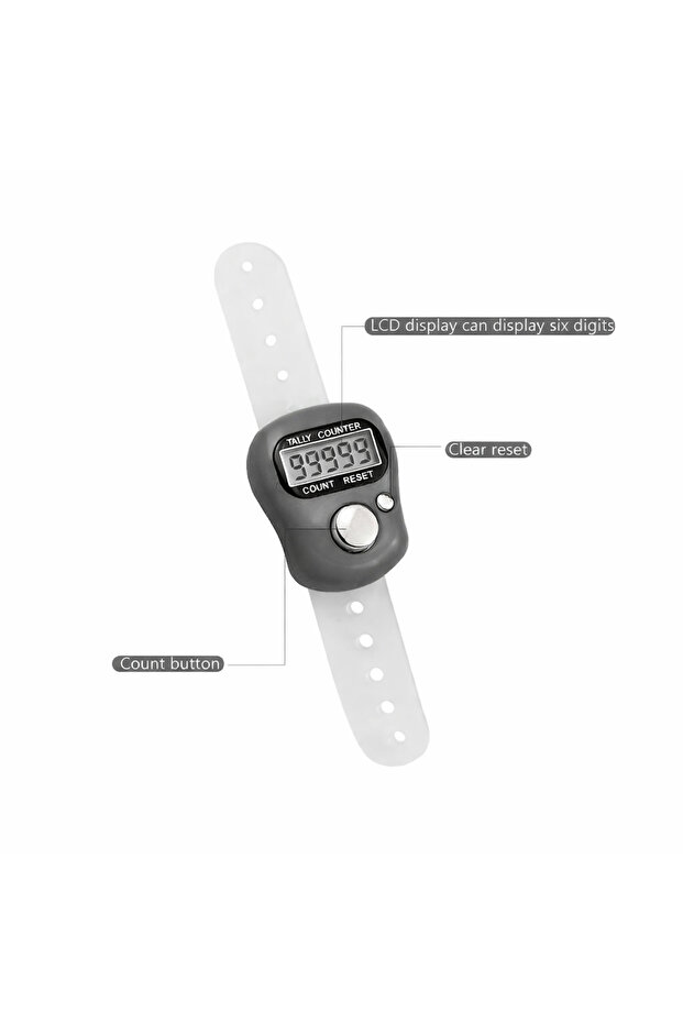 Sports Counter - Zikirmatik Ring Prayer Beads - Digital Prayer Beads - Electronic Prayer Beads - Zikirmatik Counter 1 Piece