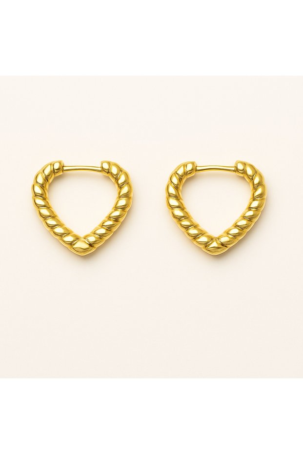 Twisted Heart Earrings Tarnish-Resistant Series