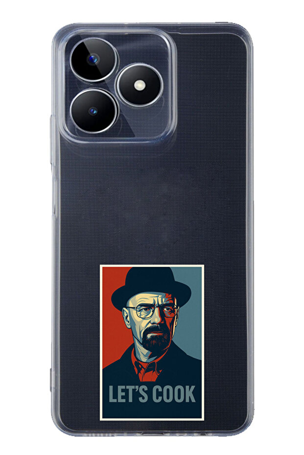 حافظة سيليكون متوافقة مع هاتف Realme C53 Lets Cook Banner مطبوع - 1