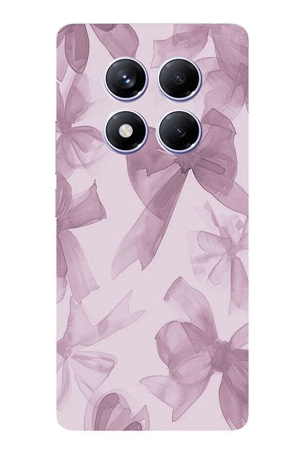 حافظة سيليكون متوافقة مع هاتف Redmi Note 14 PRO PLUS باللون البنفسجي مطبوع - 1