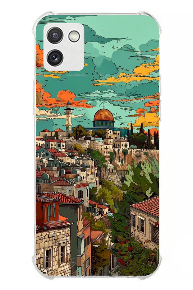 Samsung Galaxy A03 Compatible Free Palestine and Dome of the Rock Printed Silicone Case