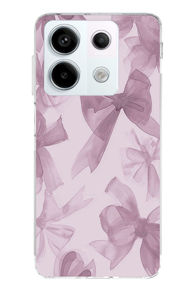 حافظة سيليكون متوافقة مع هاتف Redmi Note 13 PRO 5G باللون البنفسجي مطبوع - 1