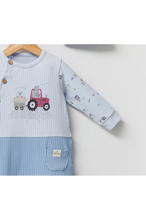 بدلة عمل بنمط الجرار مع فتحة جانبية - 2