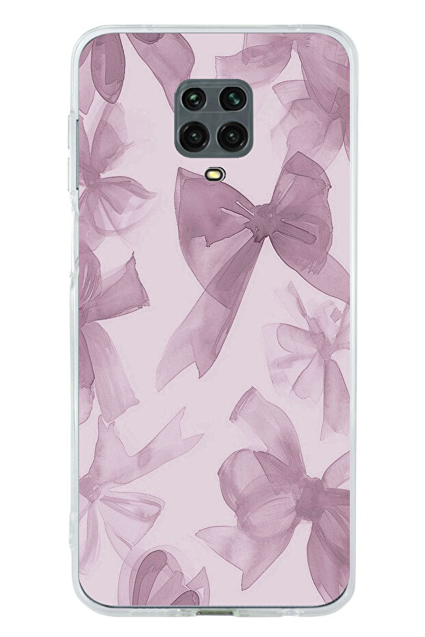 حافظة سيليكون متوافقة مع هاتف Redmi Note 9 PRO-9S باللون البنفسجي مطبوع - 1