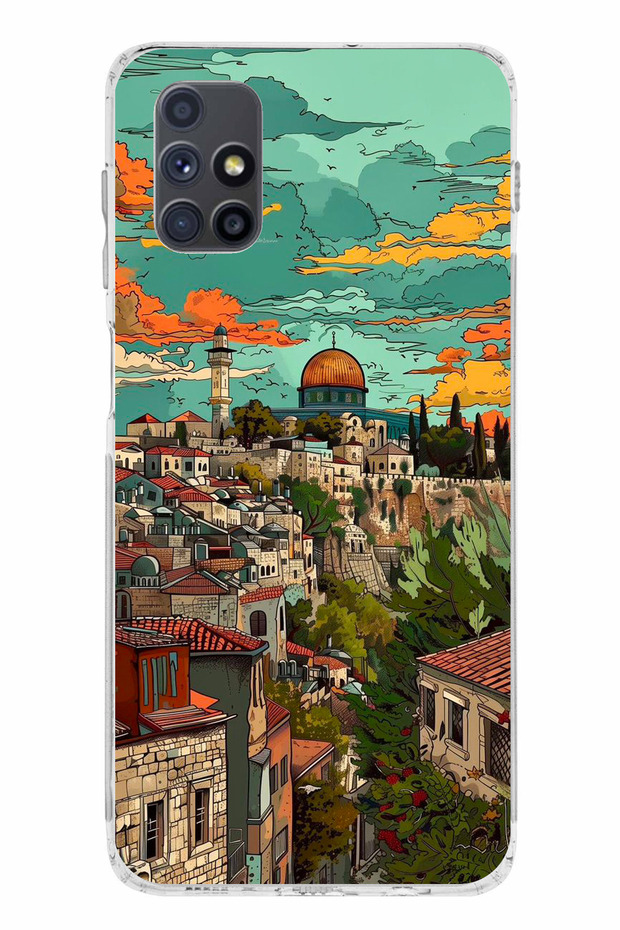 Samsung Galaxy M51 Compatible Free Palestine and Dome of the Rock Printed Silicone Case